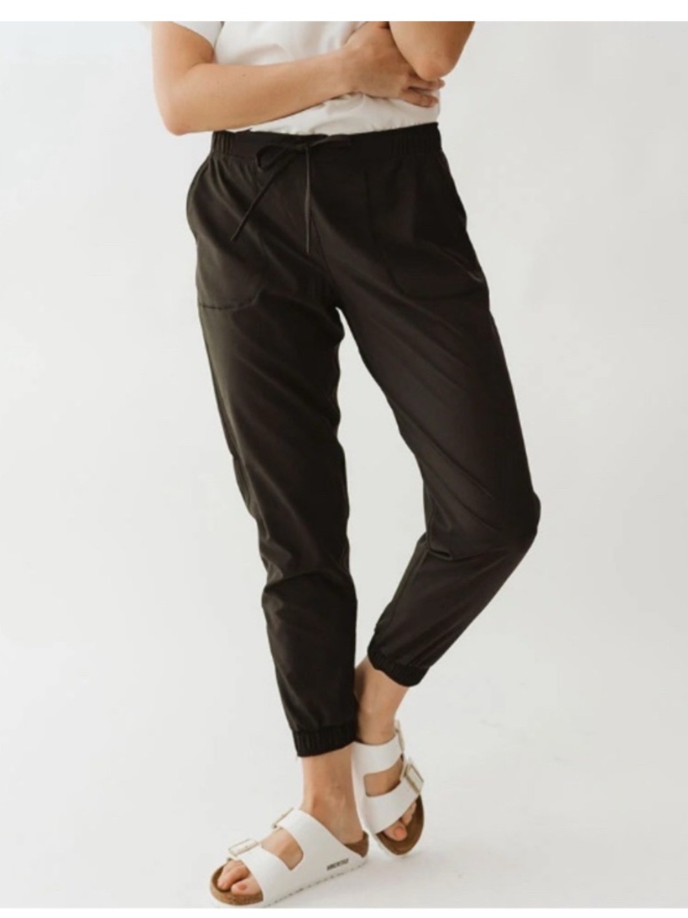 Albion Fit Black Jetsetter Zipper Jogger Pants- Small